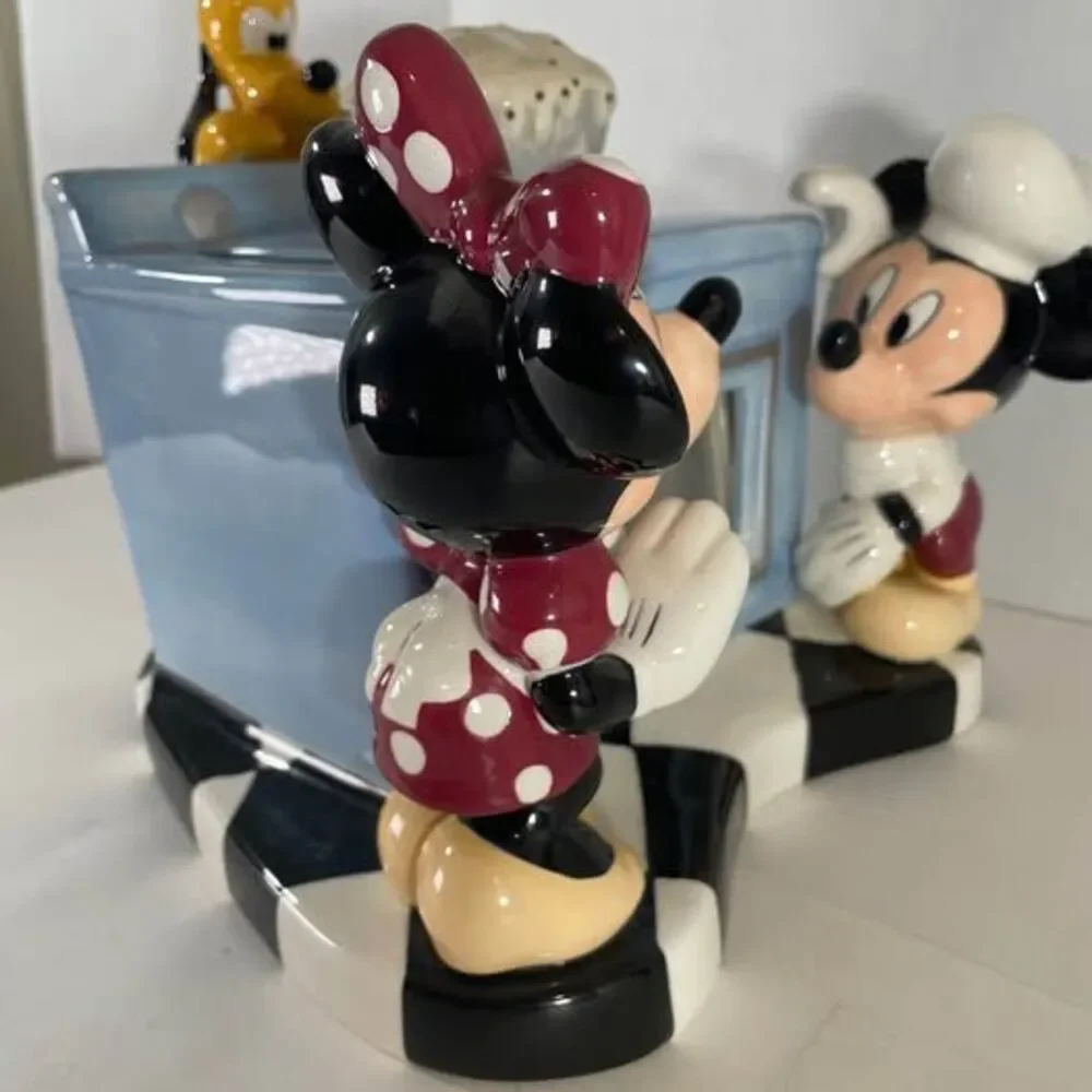 Disney Mickey Minnie Mouse Pluto Cookie Jar Blue Oven Ceramic Disney Direct